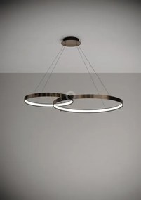 Anello lampadario a sospensione doppio bronzo spazzolato 3000k 6033...