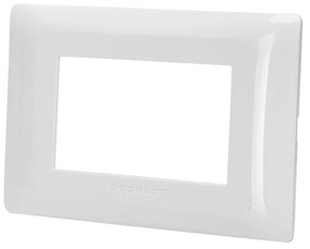 Placca 3 moduli 503 in plastica bianca compatibile anche con BTicino Matix