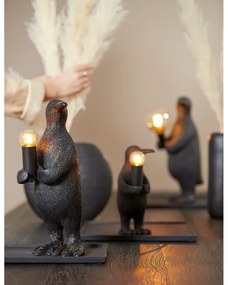 Lampada da tavolo nera (altezza 34 cm) Penguin - Light &amp; Living