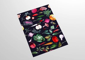 Carta da Parati Carta da parati vintage per cucina con verdure 15€/mq | Spedizione Gratuita | Carta Da Parati Camera Da Letto | Carta Da Parati Bagno