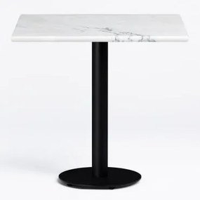 Tavolo Bar Quadrato in Marmo Rocher Bianco & ~60 cm - Sklum