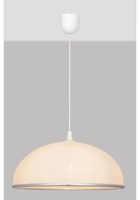 Lampadario su fune CIRCLE 1xE27/15W/230V bianco