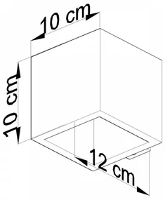 Applique in Cemento da Parete QUAD G9 Grigia da interno Colore del corpo Cemento