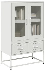 Credenza Bianca 68x39x111,5 Cm Acciaio /