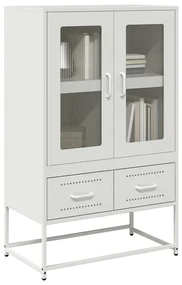 Credenza Bianca 68x39x111,5 Cm Acciaio /