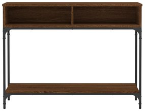 Tavolo consolle rovere marrone 100x30,5x75 cm legno multistrato