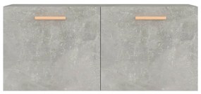 Armadietto a muro grigio cemento 80x35x36,5cm legno multistrato