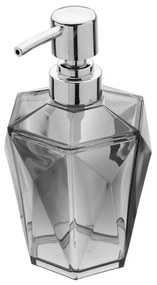 Dispenser Sapone Grigio Trasparente Forma A Diamante