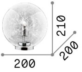 Lampada Da Scrivania-Ufficio Moderna Mapa Vetro Cromo 1 Luce E27