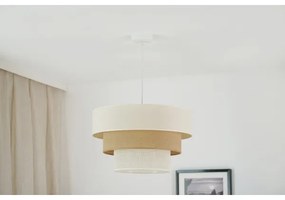 Brilagi - Lampadario a cavo DENVER LUNETA 1xE27/15W/230V Ø45 beige/marrone/crema