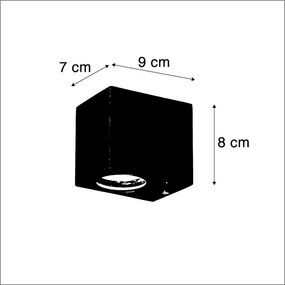 Set di 2 lampade da parete moderne nere IP44 - Baleno