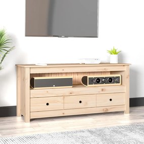 Mobile Porta Tv 114x35x52 Cm İn Legno Massello Di Pino /