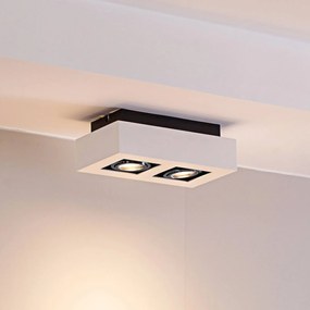 Arcchio faretto Vince, 25 cm, a 2 luci, bianco/cromo, GU10 VINCE Arcchio, dimmerabile, Bianco / Opale, Corridoio, Alluminio, Moderno, Faretto