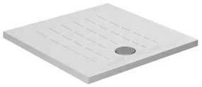 Piatto doccia 90x90 H 4 quadrato in ceramica bianca con antiscivolo Cube
