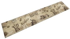 Tappeto Da Cucina Lavabile Marrone Caffè 60x300 Cm İn Velluto /