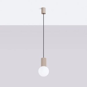 Sollux SL.1744 - Lampadario a sospensione con filo HALO 1xG9/8W/230V diametro 12 cm beige