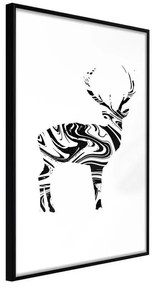 Poster  Marble Stag  Cornice Quadri Cornice nera, Larghezza x Altezza Home decor 20x30