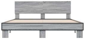 Giroletto grigio sonoma 150x200 cm in legno multistrato metallo