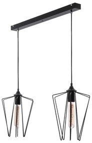 Jupiter 1643 - Lampadario con filo SAO 2xE27/60W/230V nero