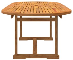 Set pranzo da giardino 7pz legno massello di acacia e textilene