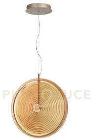 Sospensione jokey grande ambra 1 luce led 3000k 1087lm 17w d.45cm