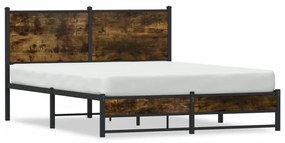 Giroletto Senza Materaso İn Metallo Rovere Fumo 140x200 Cm /