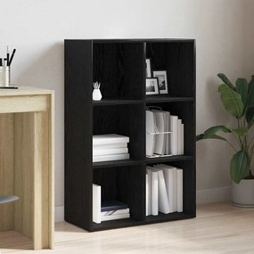 Libreria Rovere Nero 66x30x98 Cm İn Legno Multistrato /