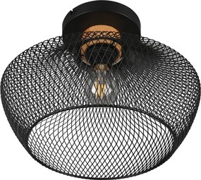 Plafoniera nera con paralume in metallo ø 35 cm Valeria – Trio