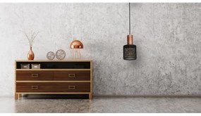 Lampadario a sospensione con filo ARES BLACK 1xE27/60W/230V