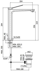 Paffoni Tilt Ti085cr Miscelatore Lavabo alto per ciotola da appoggio Con Scarico Cromo