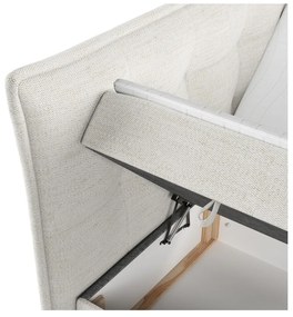 Letto boxspring crema con contenitore 180x200 cm Sinai - Maison de Rêve