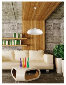 Lampadario Design Lodge bianco paralume bianco E27 Ø60cm LA MIA LUCE