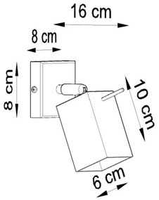 Faretto da parete MERIDA 1xGU10/40W/230V nero