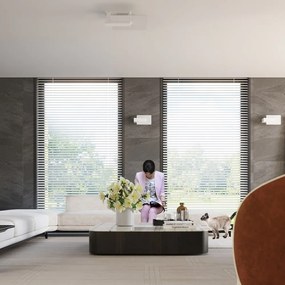 Lampada da soffitto bianca con paralume in vetro 40x47,5 cm Parola - Sollux