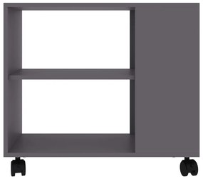 Tavolino da salotto grigio 70x35x55 cm in legno multistrato