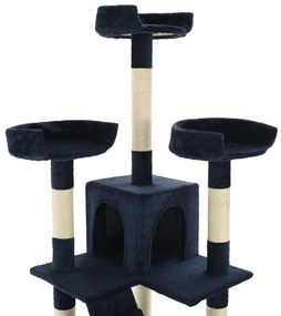 Albero per Gatti con Tiragraffi in Sisal 170 cm Blu