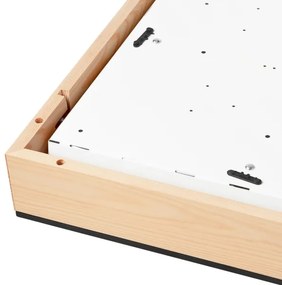 Plafoniera NATURAL SQUARE 4xE27/15W/230V 48x48 cm pino/nero