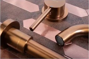 REA-B4600 - Miscelatore da lavabo per installazione ad incasso LUNGO, finitura rame spazzolato