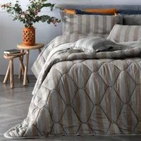 Trapunta matrimoniale marrone righe Eco Dreams