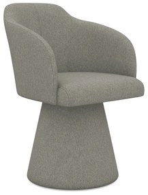 Sedia da pranzo grigia in imbottito Kanoa – Makamii