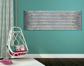 Quadro su tela – Mandala su sfondo grigio