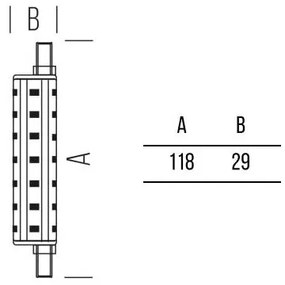 Lineare 2000lm 15,5W 118 mm R7s - WW - DIM