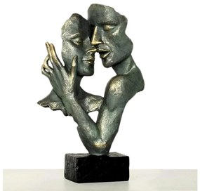 Decorazione da tavolo 31,5 x 9,5 x 19 cm in resina con finitura patinata