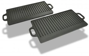 Set Padella E Griglia İn Ghisa Reversibile 2 Pz 38x23 Cm /