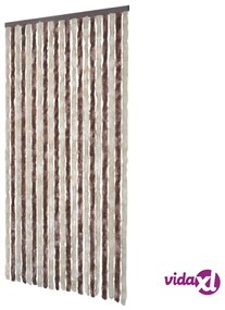 vidaXL Zanzariera Beige e Marrone Chiaro 100x220 cm Ciniglia