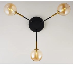 Jupiter 2037 - Lampadario a sospensione con supporto rigido BURANO 3xG9/10W/230V nero/oro/beige