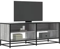 Mobile TV Grigio Sonoma 120,5x40x46cm Legno Multistrato Metallo 848892