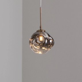 Lampada a sospensione in vetro Herman Lucea, dimmerabile, Ottone / Oro, Soggiorno / Sala da pranzo, Metallo, Moderno, Lampada a sospensione