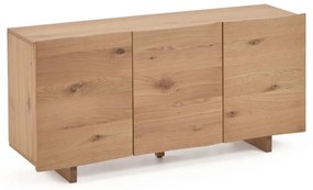 Kave Home - Credenza Rasha 3 ante impiallacciata rovere finitura naturale 150 x 71 cm