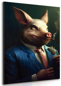 Stampa su tela – Gangster animale maiale